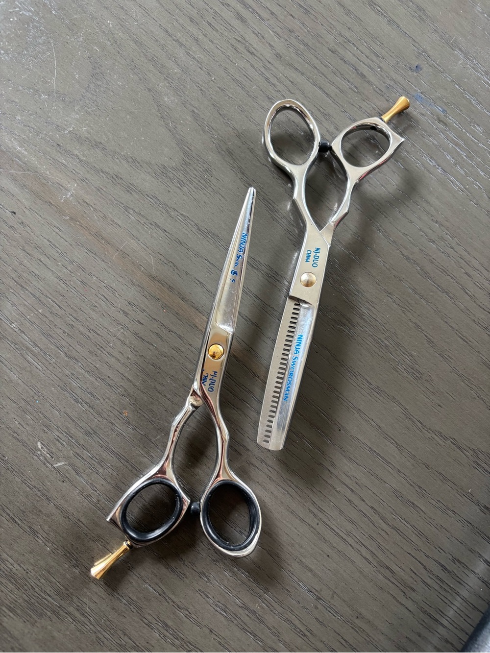 Ninja Silver Hair Cutting Scissors Set